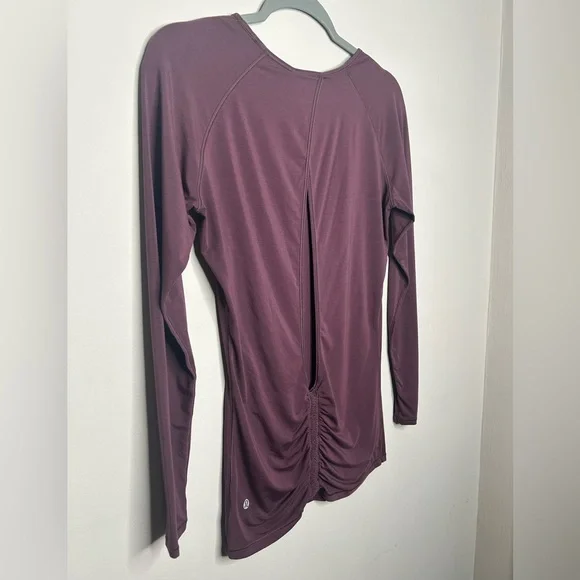 Lululemon Deep Stretch Long Sleeve Cinch Arctic Plum Purple Top Top sz 6 W3BHDS - Picture 3 of 9
